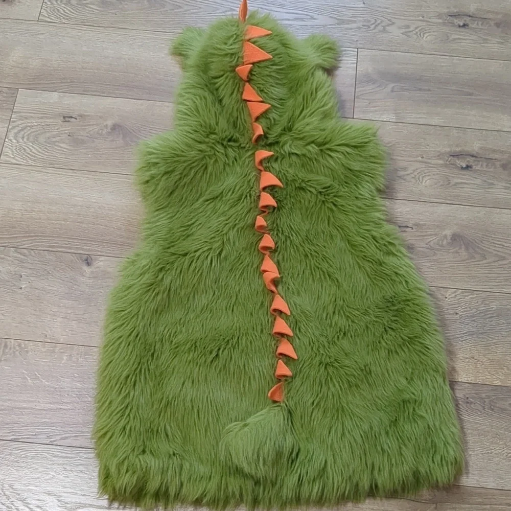 GYMBOREE Cute Fluffy Green Monster Costume Dress Up Halloween size  6-7 years
